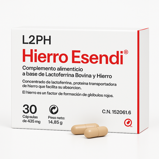 HIERRO ESENDI 30 CAPSULAS® | Deficiencia de Hierro - SIN Molestias Gástricas | APTO Embarazo - SIN Sabor Metálico