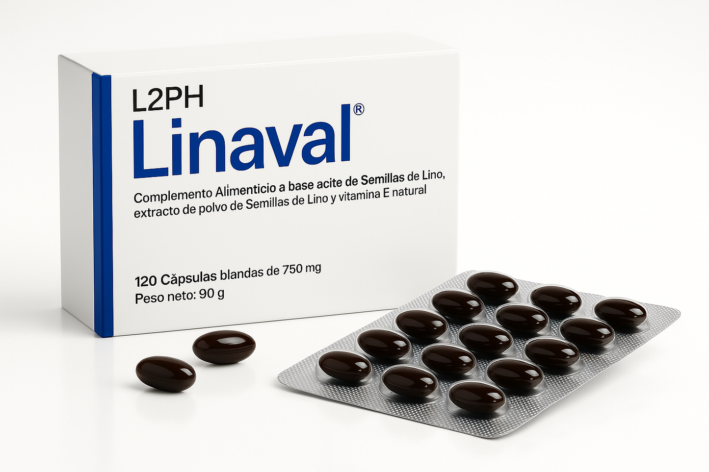 Pack 2 LINAVAL 120 Cápsulas® Sequedad – 60 días| Sequedad: Vaginal, Ocular y más.