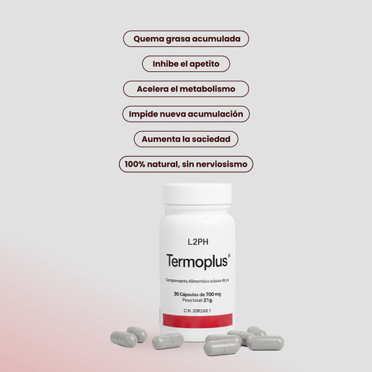 TERMOPLÚS 30 CÁPSULAS®| Quemagrasas. Inihibidor del Apetito. Estimula el Metabolismo