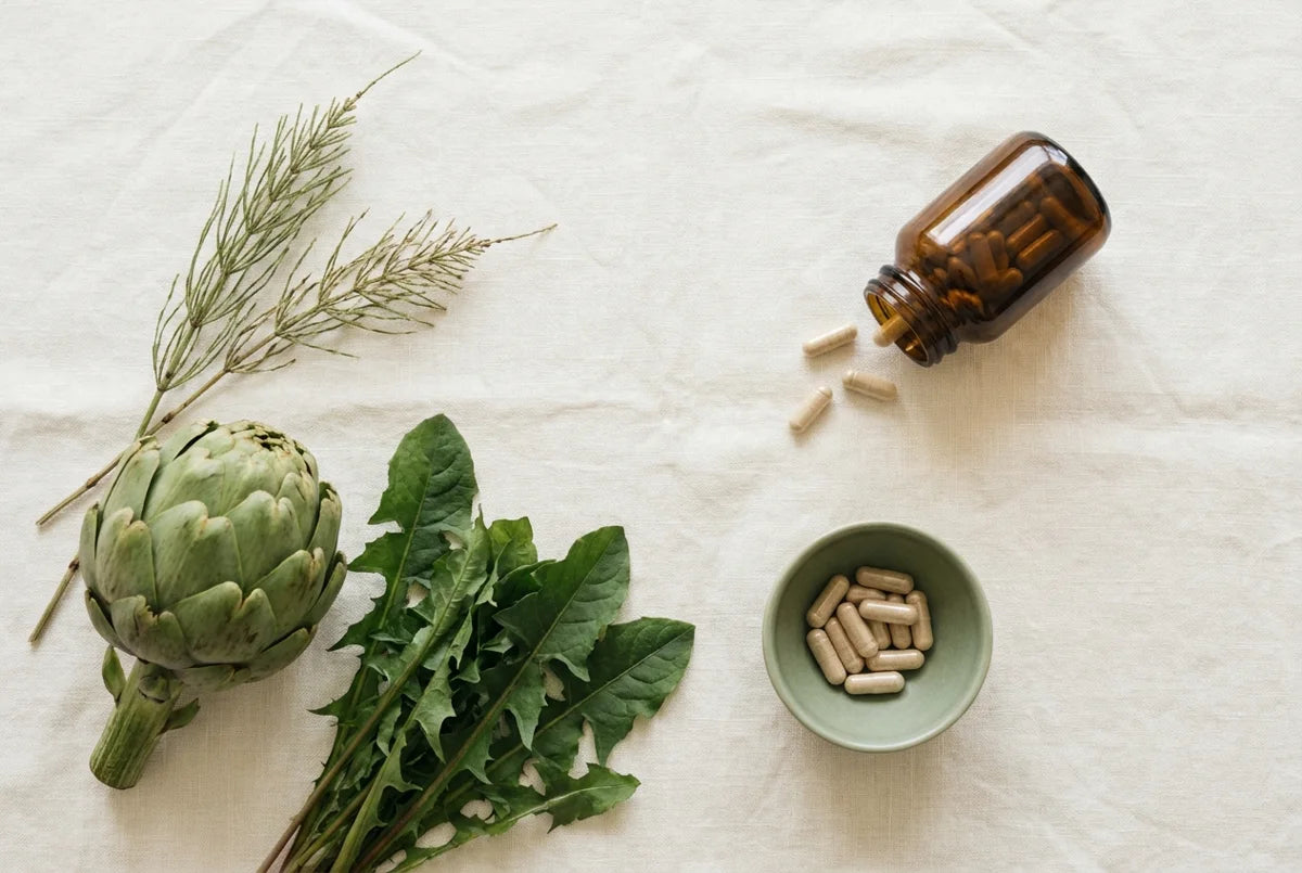 Bodegón ilustrativo de ingredientes de Herbonés