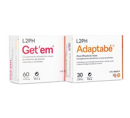 Pack Menopausia - Falta de deseo Adaptabé®+ Get’em® Menopausia, Sofocos, Falta de Deseo, Energía, Sequedad Vaginal