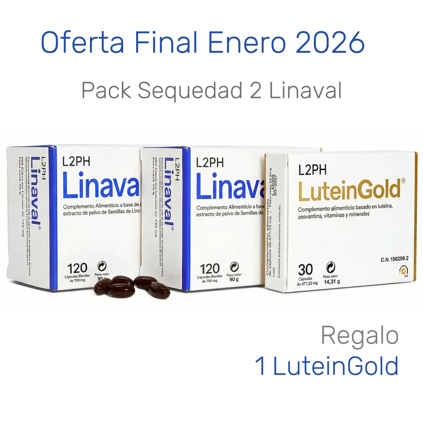 Pack 2 Linaval Sequedad + LuteinGold Gratis