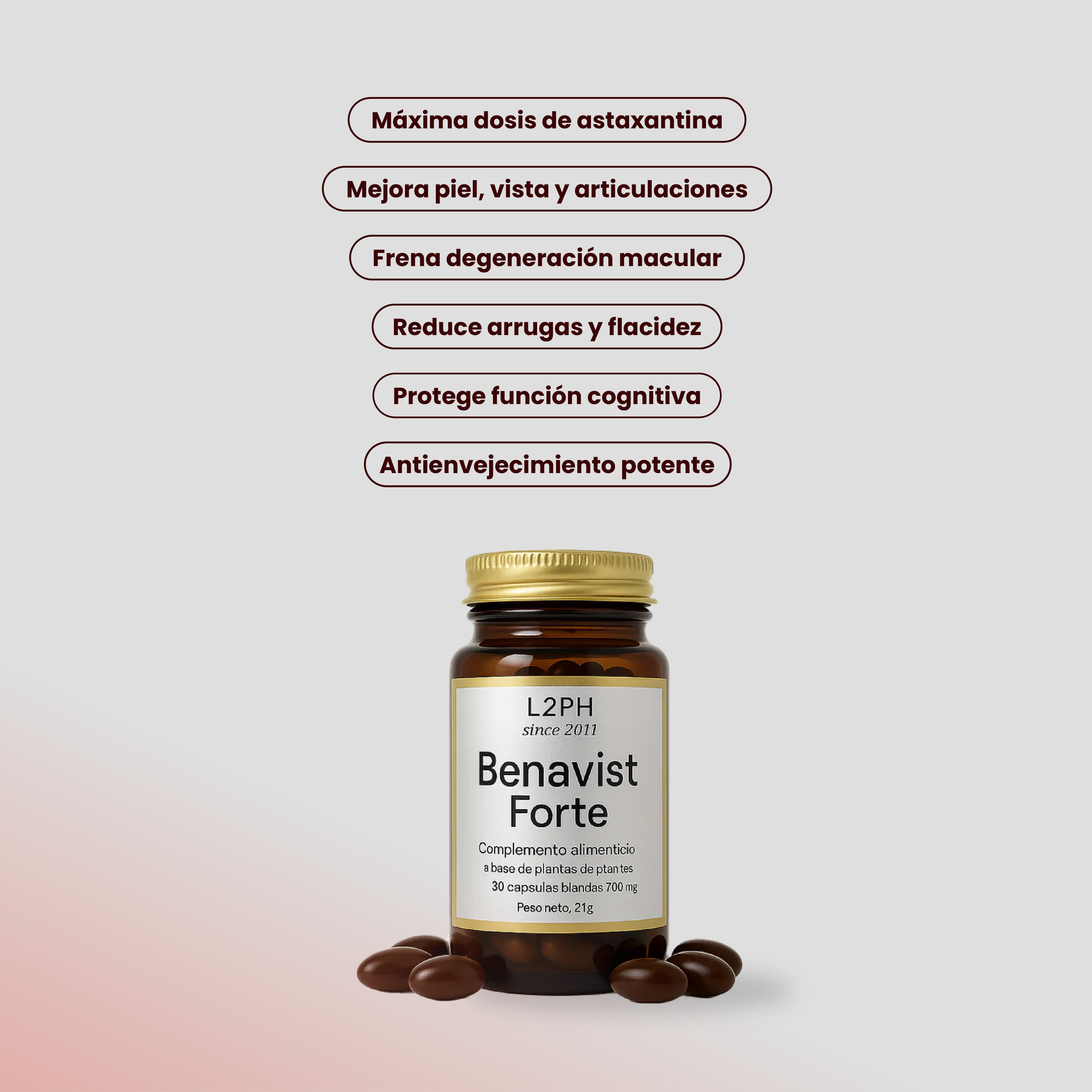 BENAVIST FORTE 60 CÁPSULAS® | Arrugas. Anti-Envejecimiento. 100% NATURAL