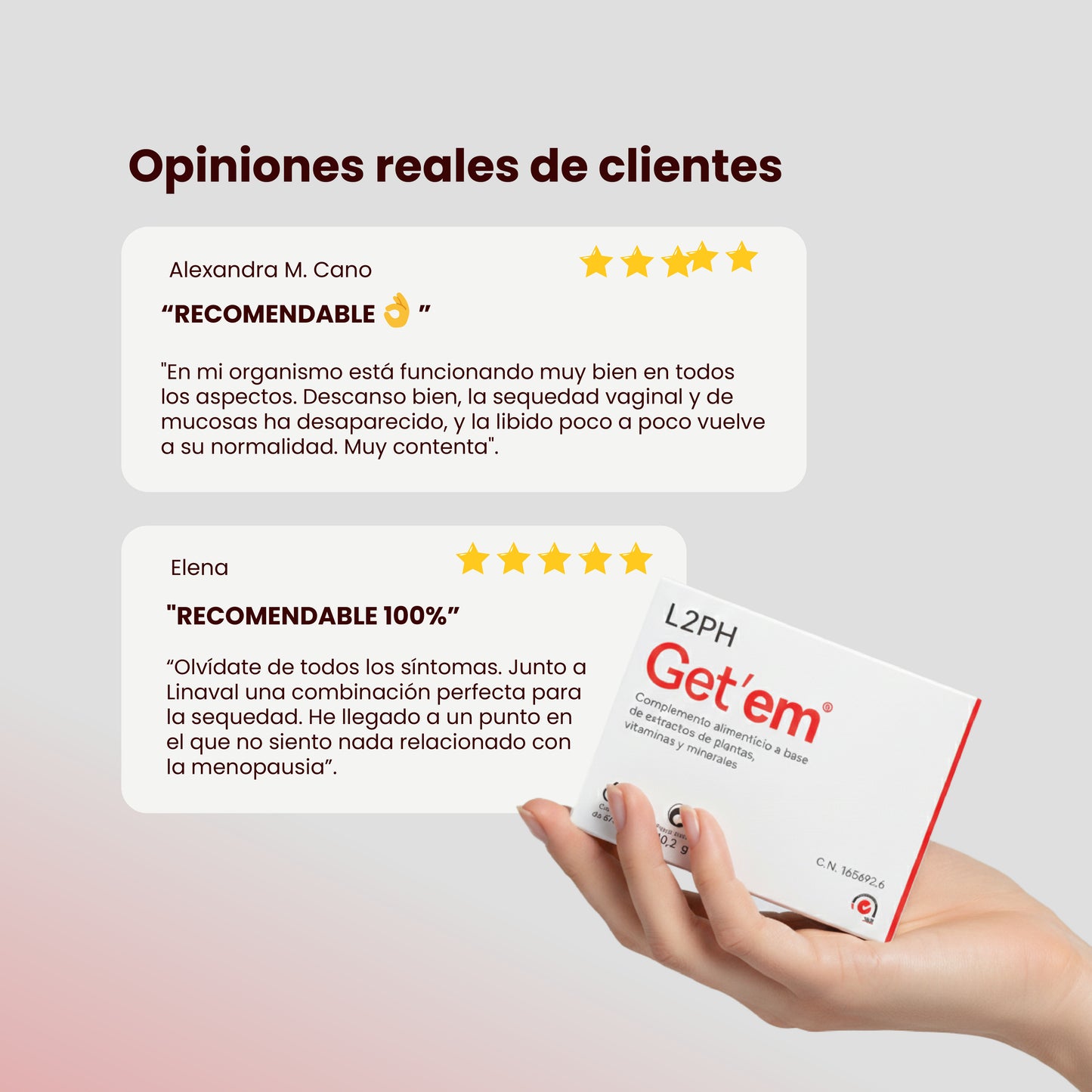 GETEM 60 CAPSULAS® | Menopausia, Sofocos, Falta de Deseo, Sequedad Vaginal