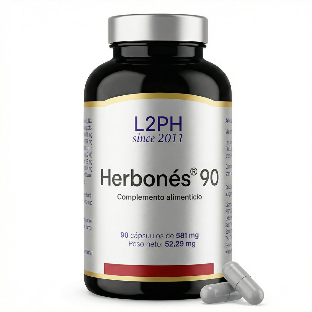 HERBONÉS90 90 CÁPSULAS® | Retención de Líquidos | 1 mes completo | Hinchazón | Funcionalidad Digestiva.