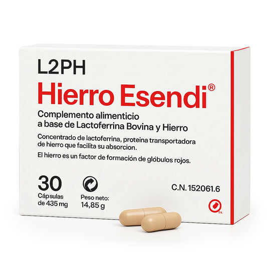 HIERRO ESENDI 30 CAPSULAS® | Deficiencia de Hierro - SIN Molestias Gástricas | APTO Embarazo - SIN Sabor Metálico