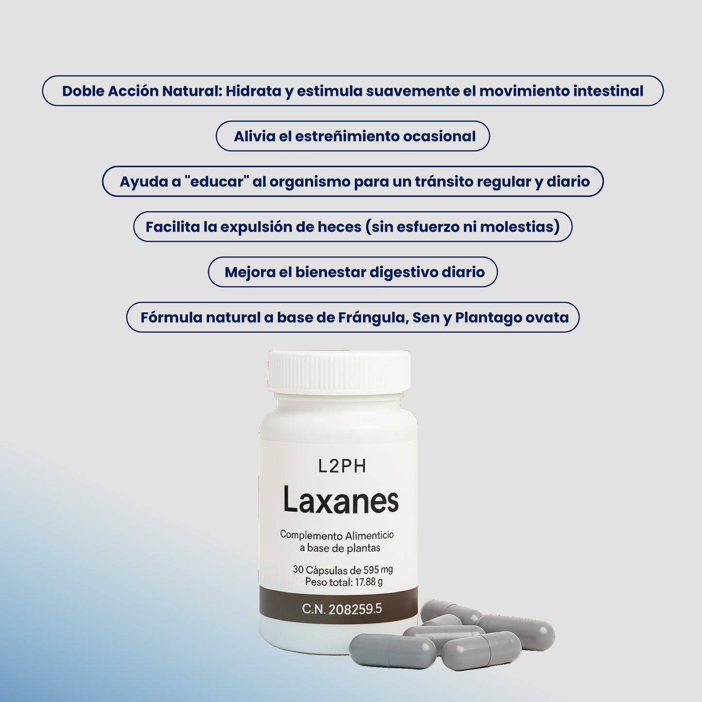 LAXANÉS 30 CÁPSULAS® | Complemento Alimenticio | Laxante Natural | Tránsito Intestinal Saludable y Eficiente