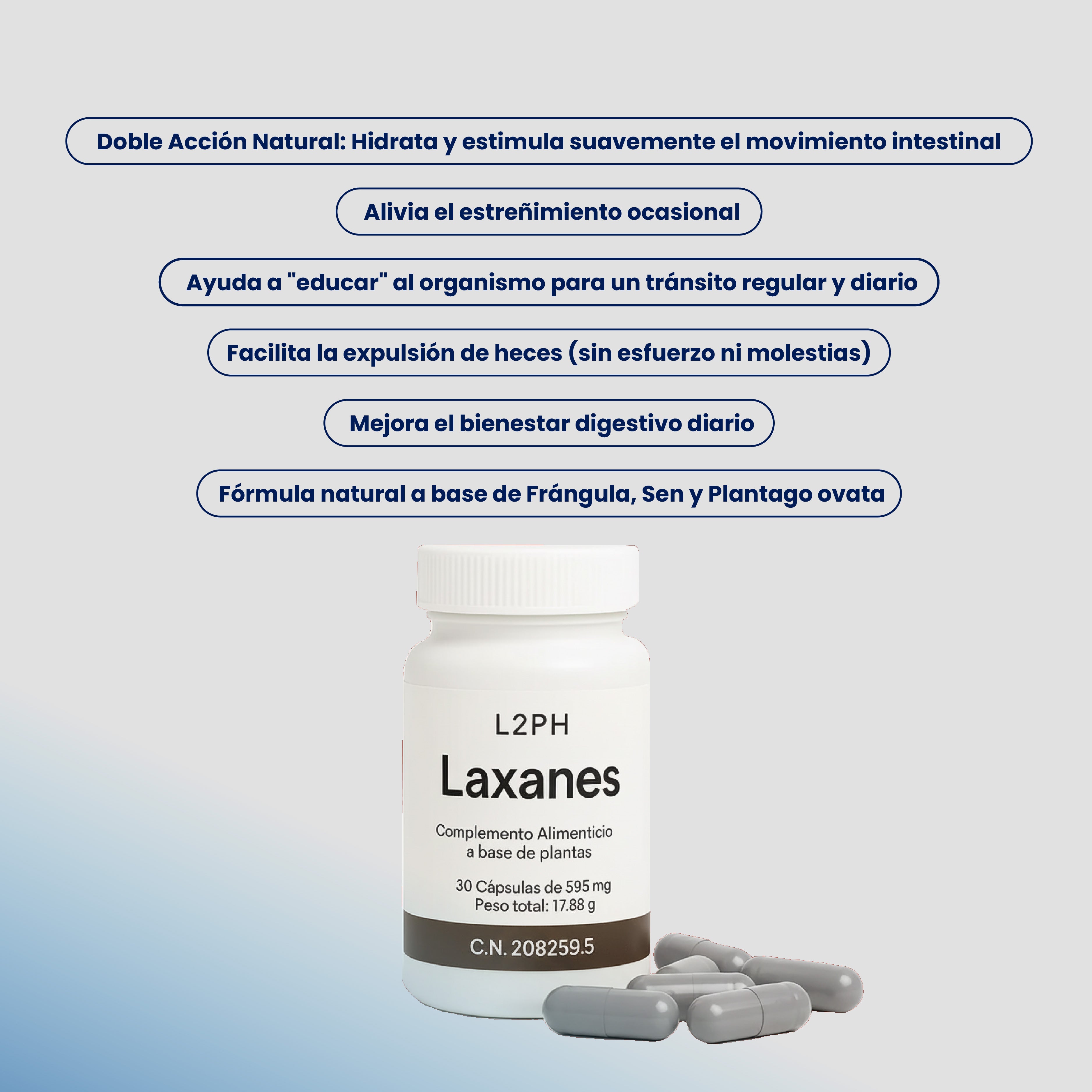 LAXANÉS 30 CÁPSULAS® | Complemento Alimenticio | Laxante Natural | Tránsito Intestinal Saludable y Eficiente
