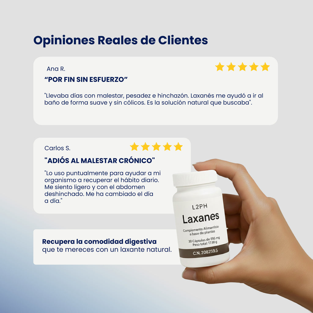 LAXANÉS 30 CÁPSULAS® | Complemento Alimenticio | Laxante Natural | Tránsito Intestinal Saludable y Eficiente