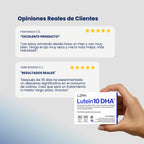 LUTEIN10 DHA 30 + 30 CÁPSULAS® | Previene y frena: Perdida de Visión, Deg. Mac. Seca y Húmeda, Retinopatía diabética y Manchas o moscas en la vista.