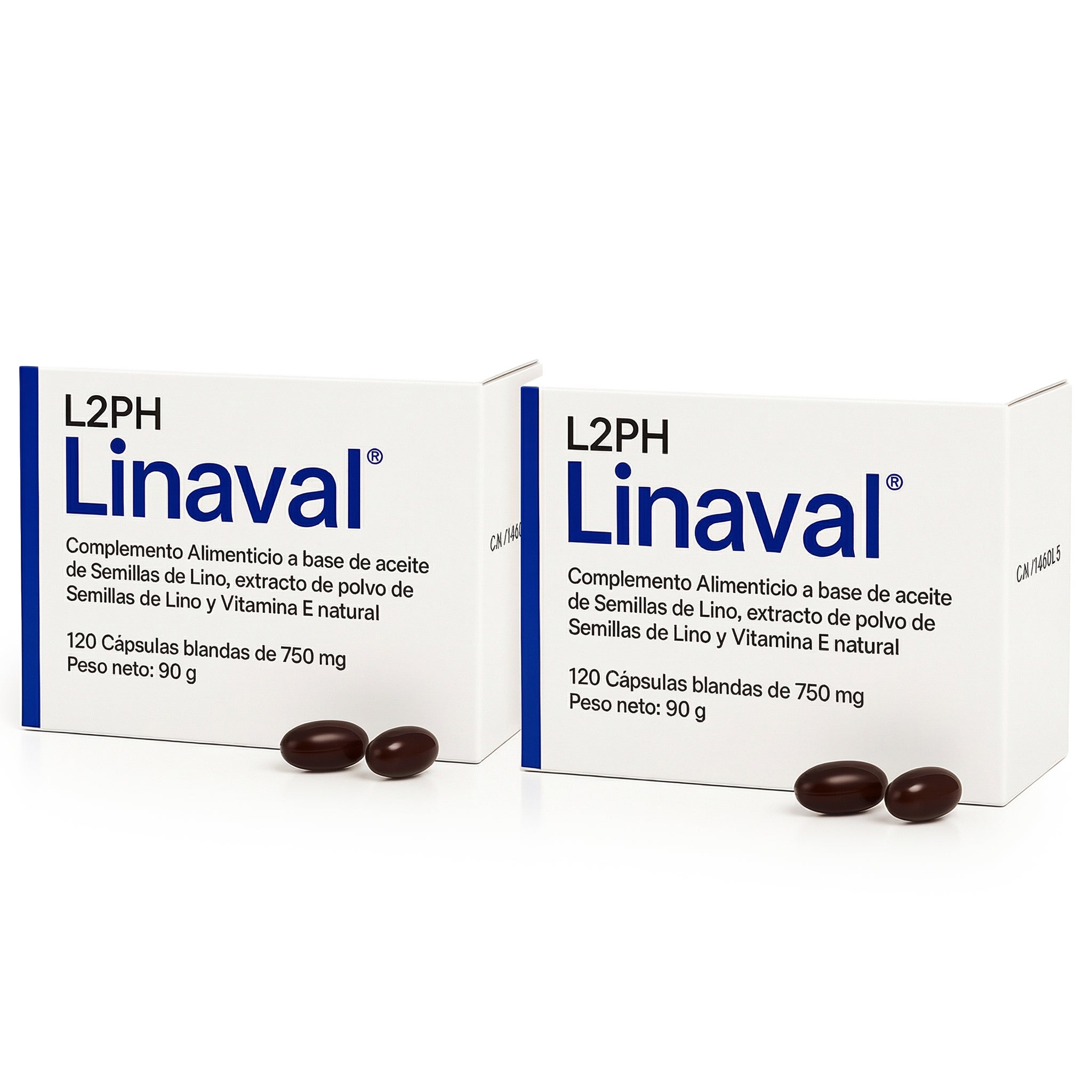Pack 2 LINAVAL 120 Cápsulas® Sequedad – 60 días| Sequedad: Vaginal, Ocular y más.