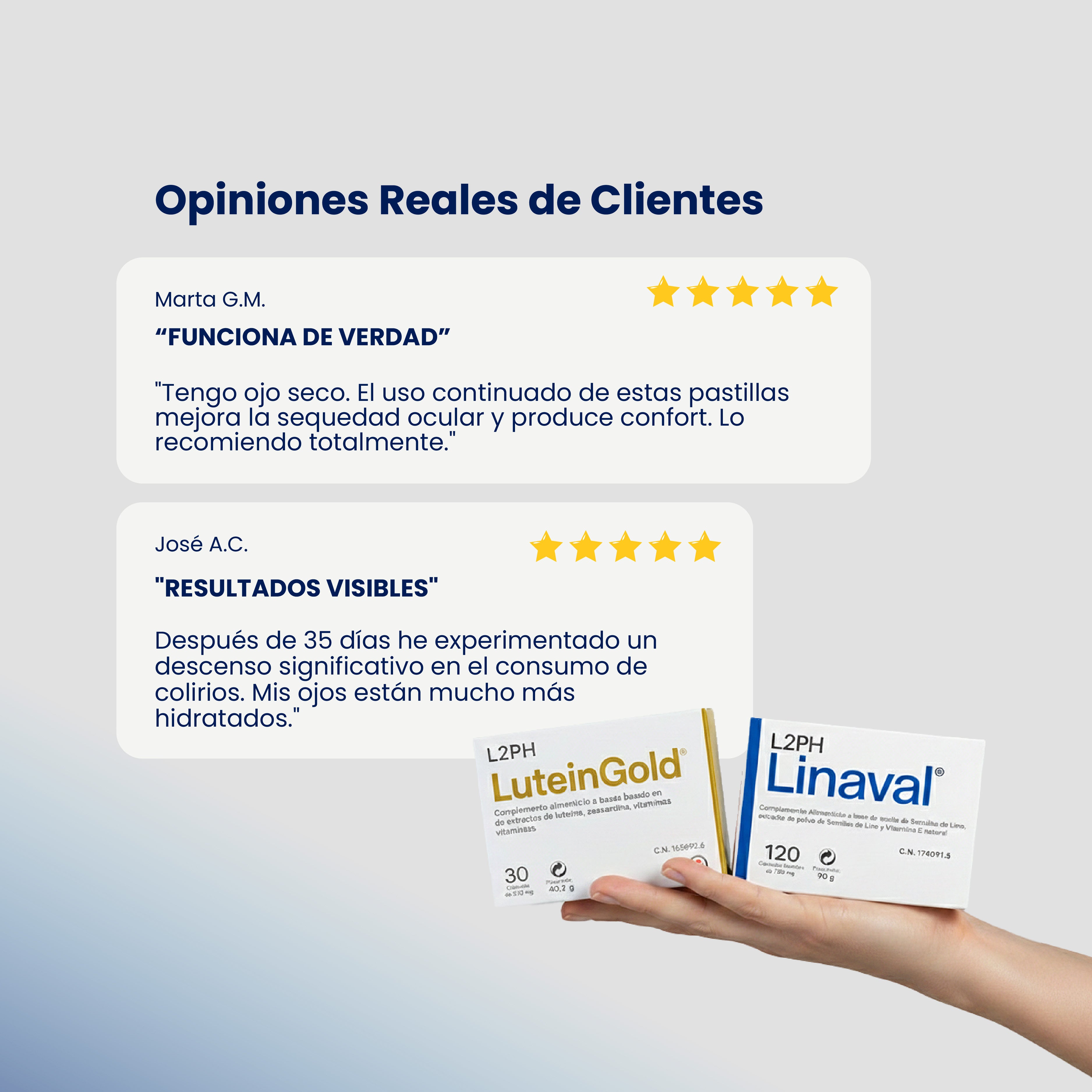 Pack Sequedad-Antioxidante Ocular Linaval®+Luteingold® Ojo Seco, Hidratación y cuidado de ocular 100% Natural