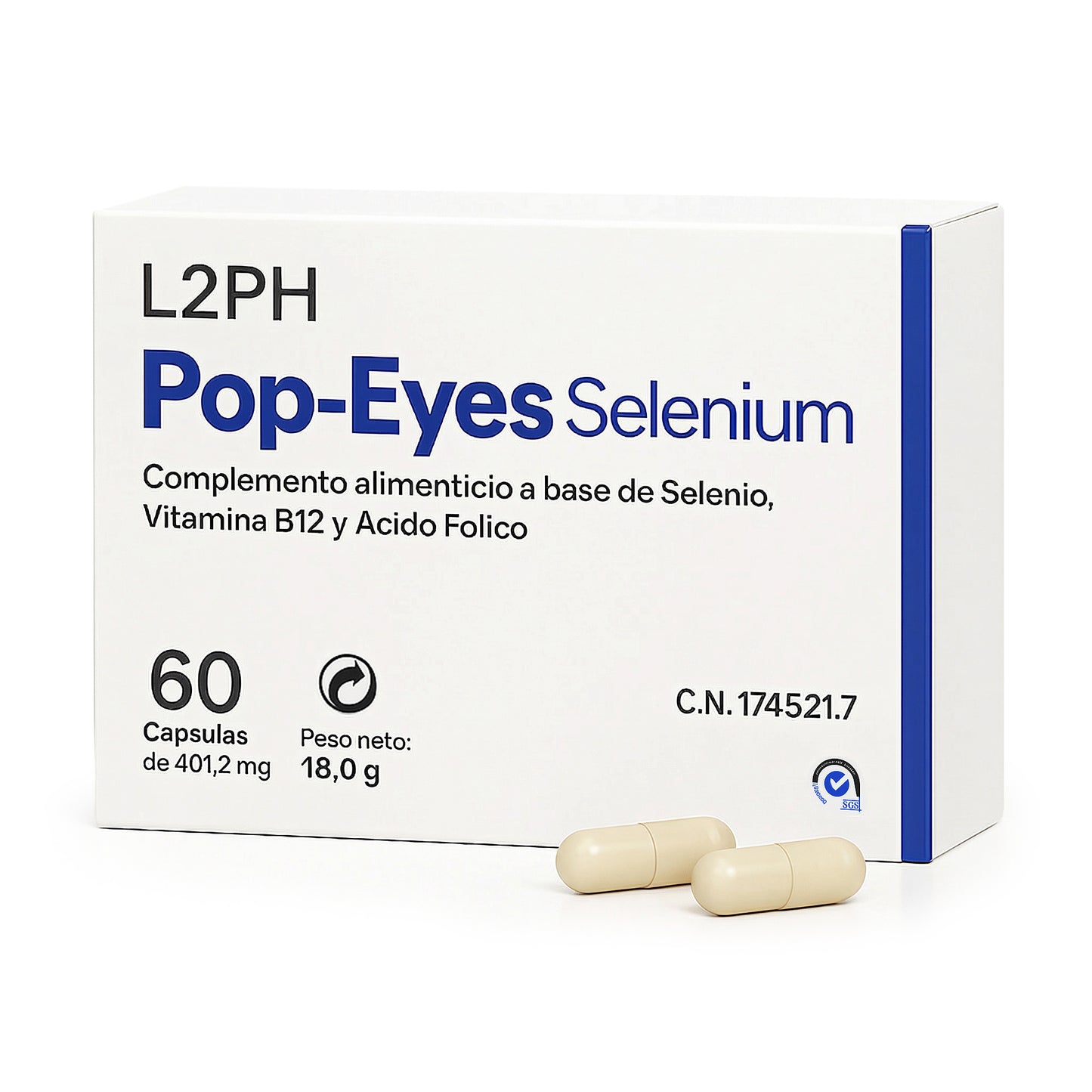 POP-EYES SELENIUM 60 CAPSULAS®| Orbitopatías del Síndrome de Graves | Bienestar Ocular y Tiroideo | Fortalece el tejido ocular y la retina | Mejora visión diurna y nocturna