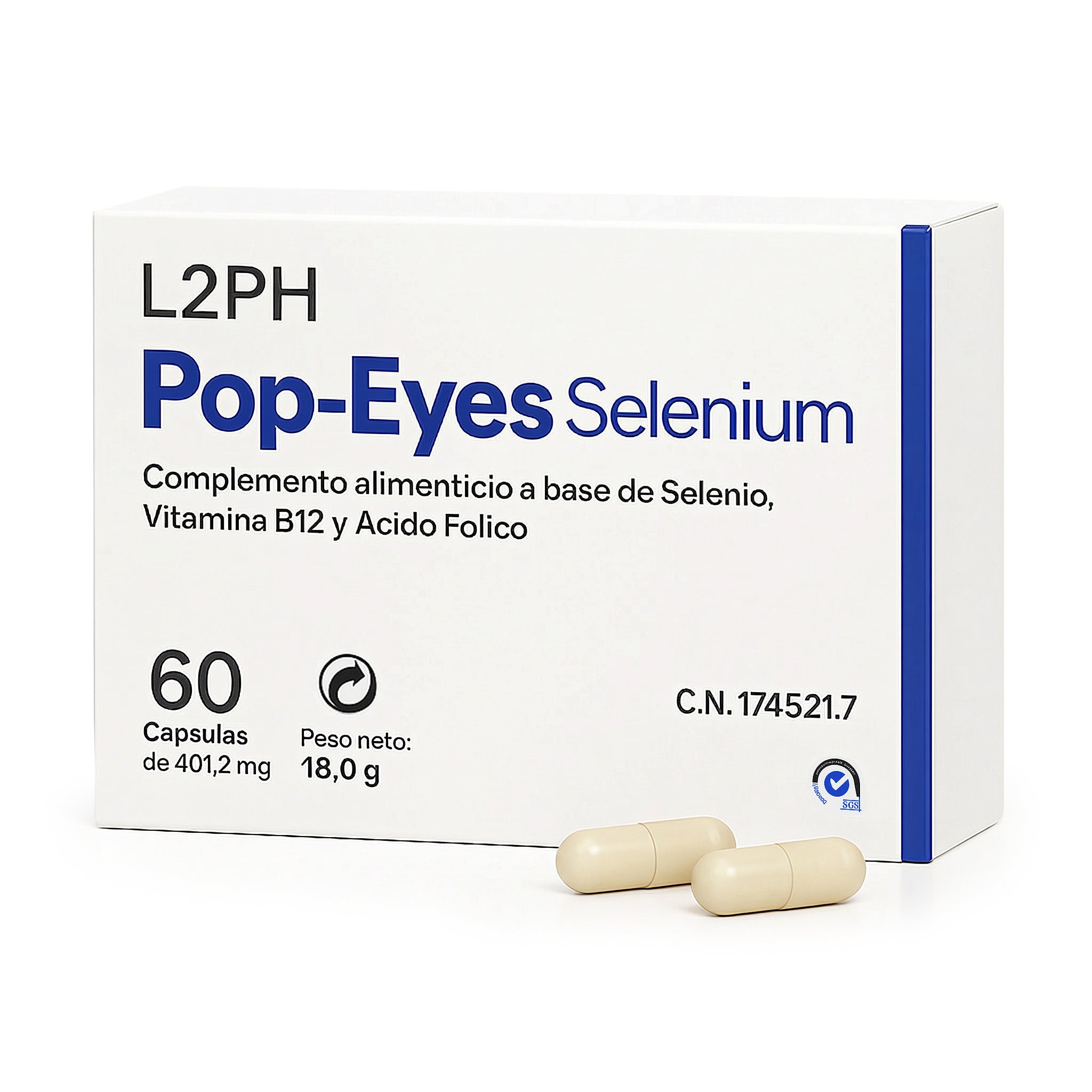 POP-EYES SELENIUM 60 CAPSULAS®| Orbitopatías del Síndrome de Graves | Bienestar Ocular y Tiroideo | Fortalece el tejido ocular y la retina | Mejora visión diurna y nocturna