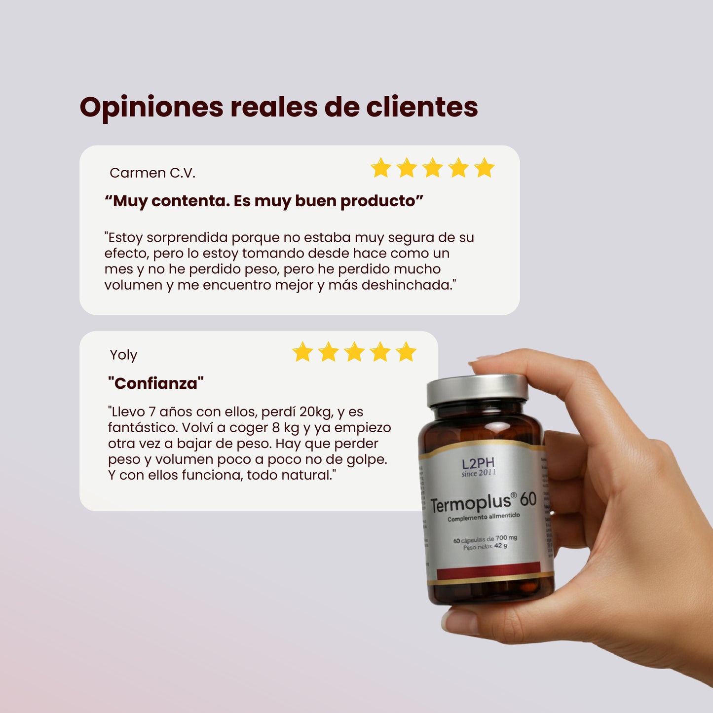 Termoplús60 60 cápsulas. Quemagrasas | Tratamiento 1 mes | Inhibidor apetito | Estimula metabolismo