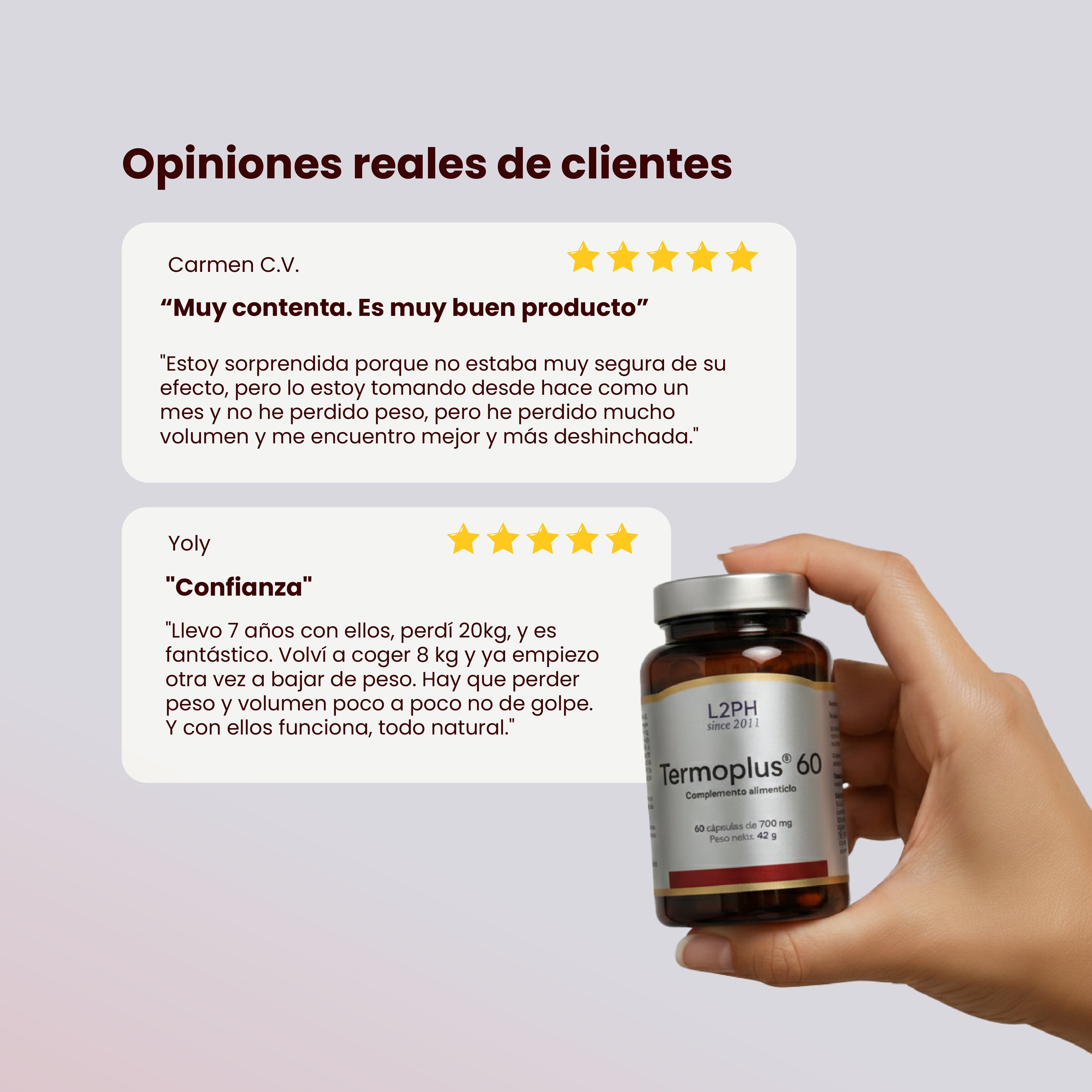 Termoplús60 60 cápsulas. Quemagrasas | Tratamiento 1 mes | Inhibidor apetito | Estimula metabolismo