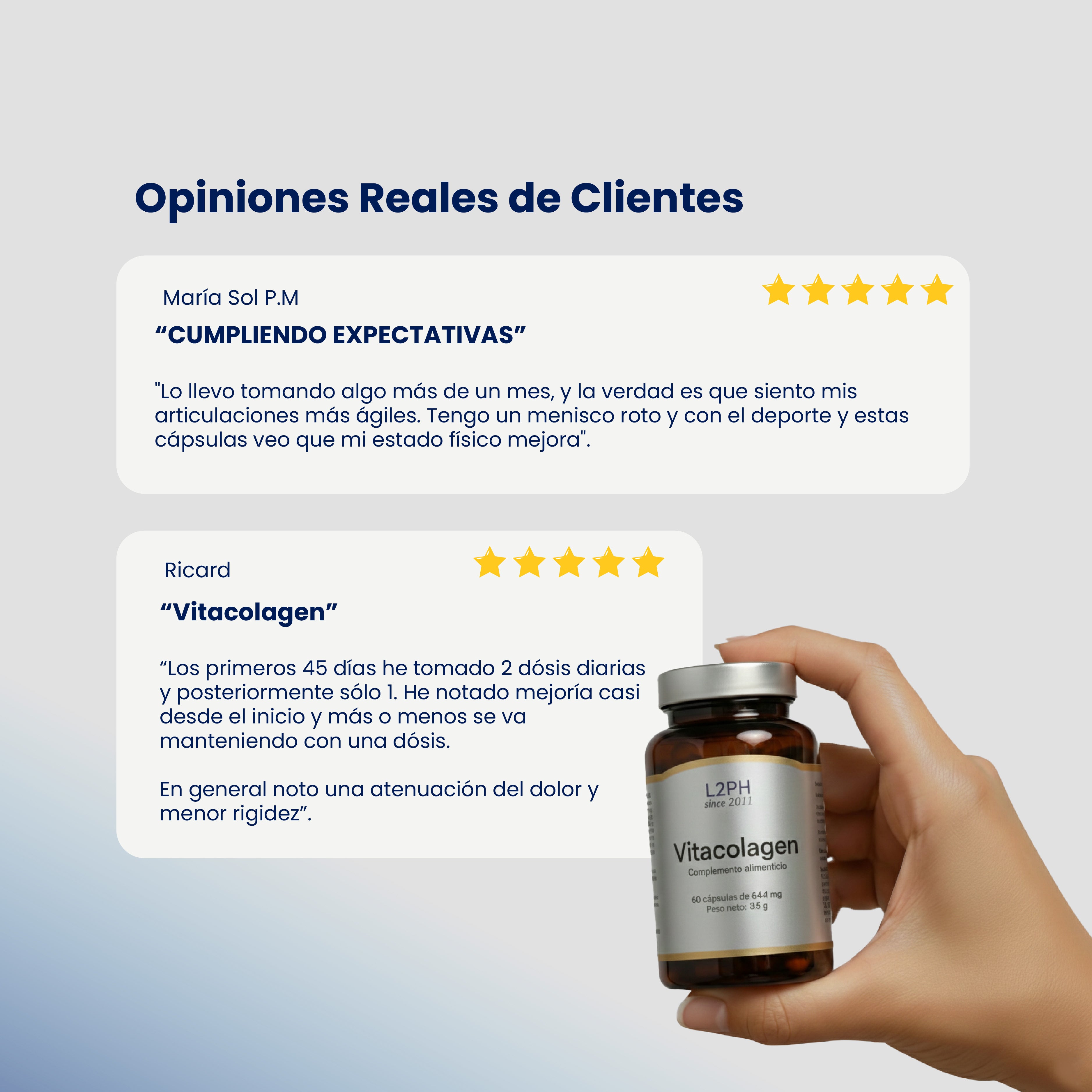 VITACOLAGEN (60 caps)  | Analgésico-antinflamatorio 100% NATURAL| Colágeno UC-II | Antioxidante de Articulaciones.