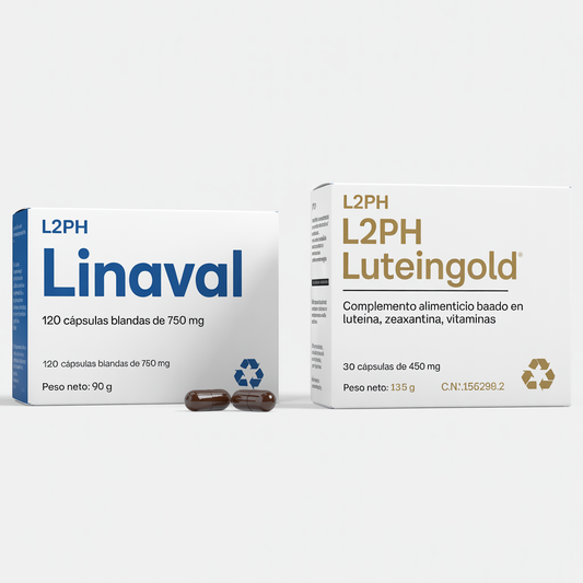 Pack Sequedad-Antioxidante Ocular Linaval®+Luteingold® Ojo Seco, Hidratación y cuidado de ocular 100% Natural