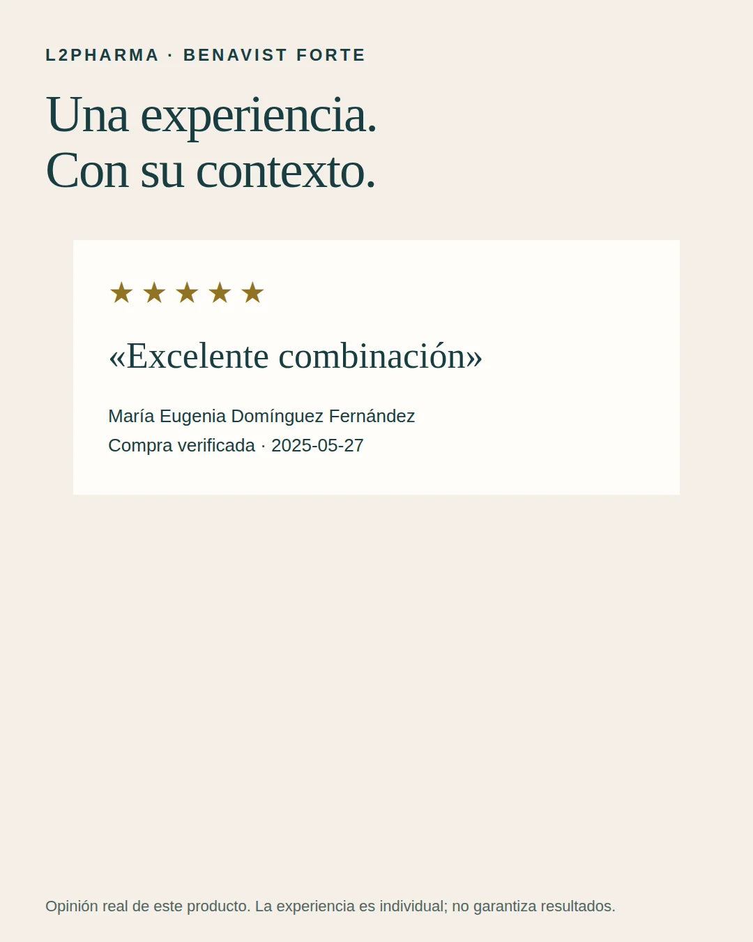 Experiencias reales. 