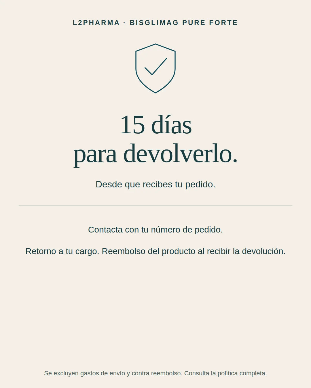 Devoluciones: 15 días. 