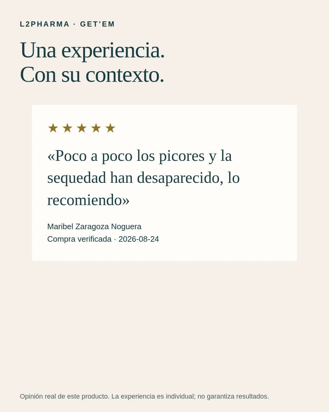 Experiencias reales. 