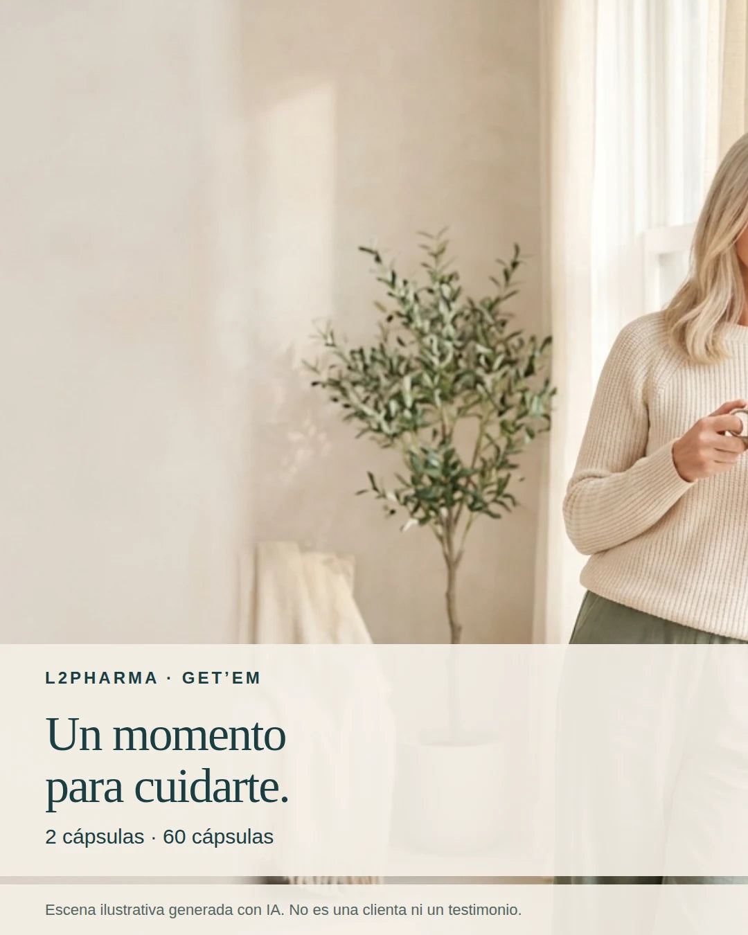 Tu rutina de cuidado. Escena ilustrativa generada con IA, no una clienta ni un testimonio.