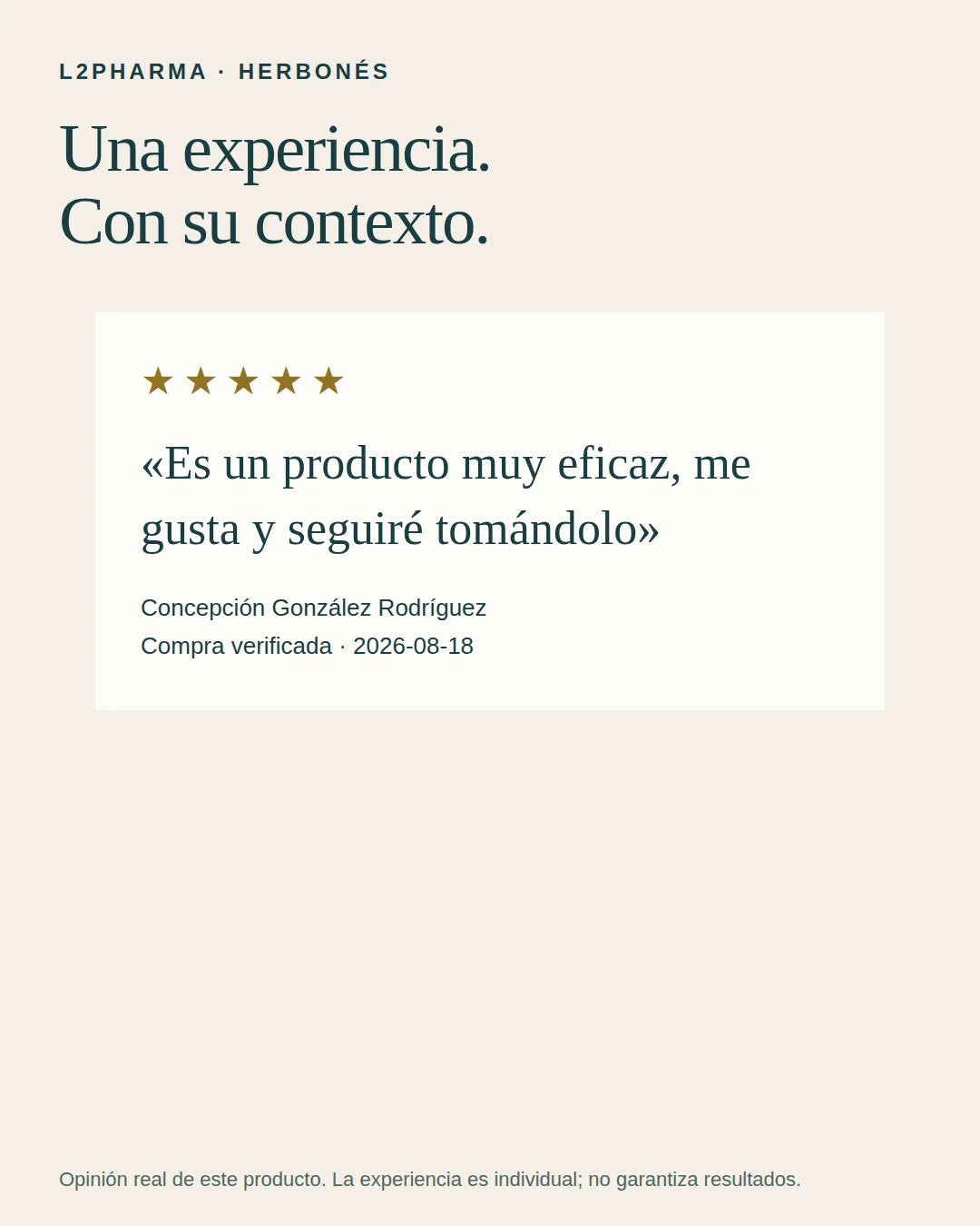 Experiencias reales. 