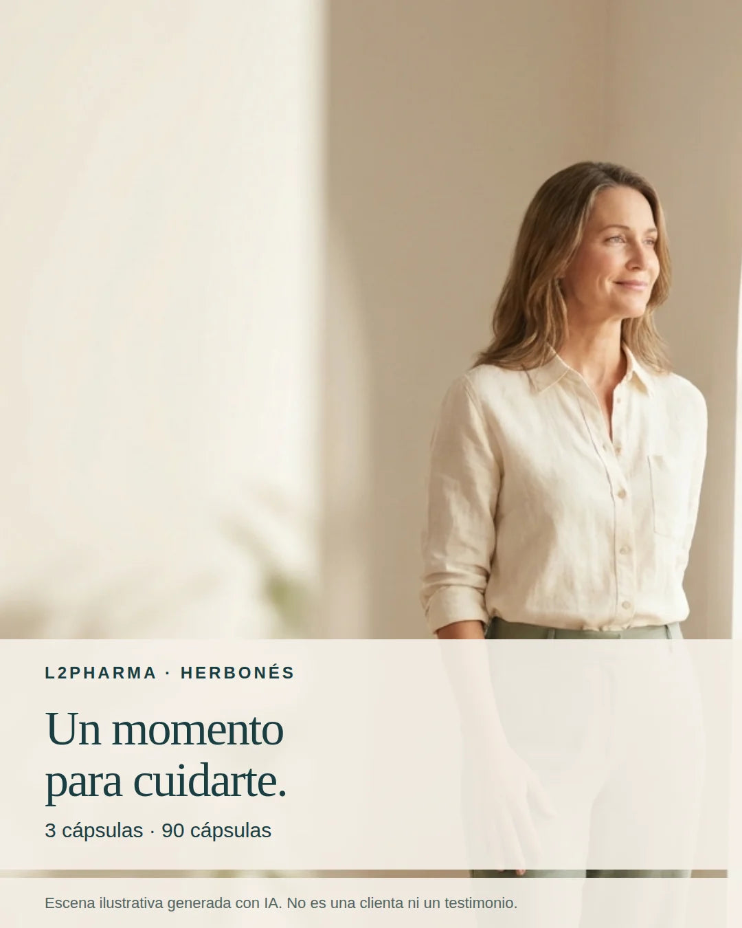 Tu rutina de cuidado. Escena ilustrativa generada con IA, no una clienta ni un testimonio.