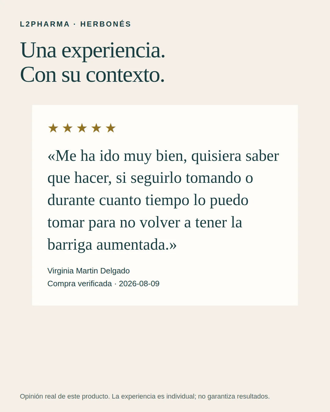 Experiencias reales. 