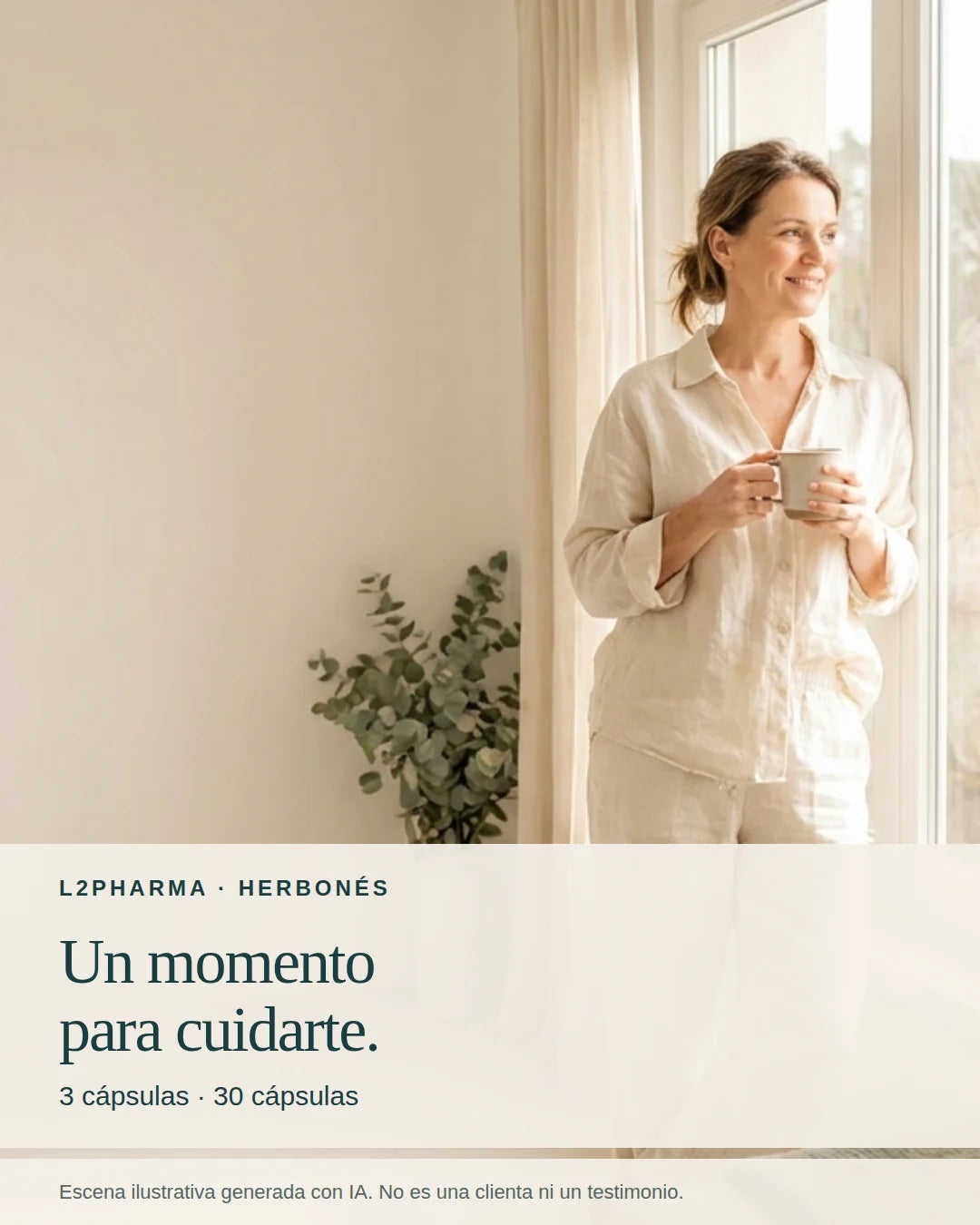 Tu rutina de cuidado. Escena ilustrativa generada con IA, no una clienta ni un testimonio.