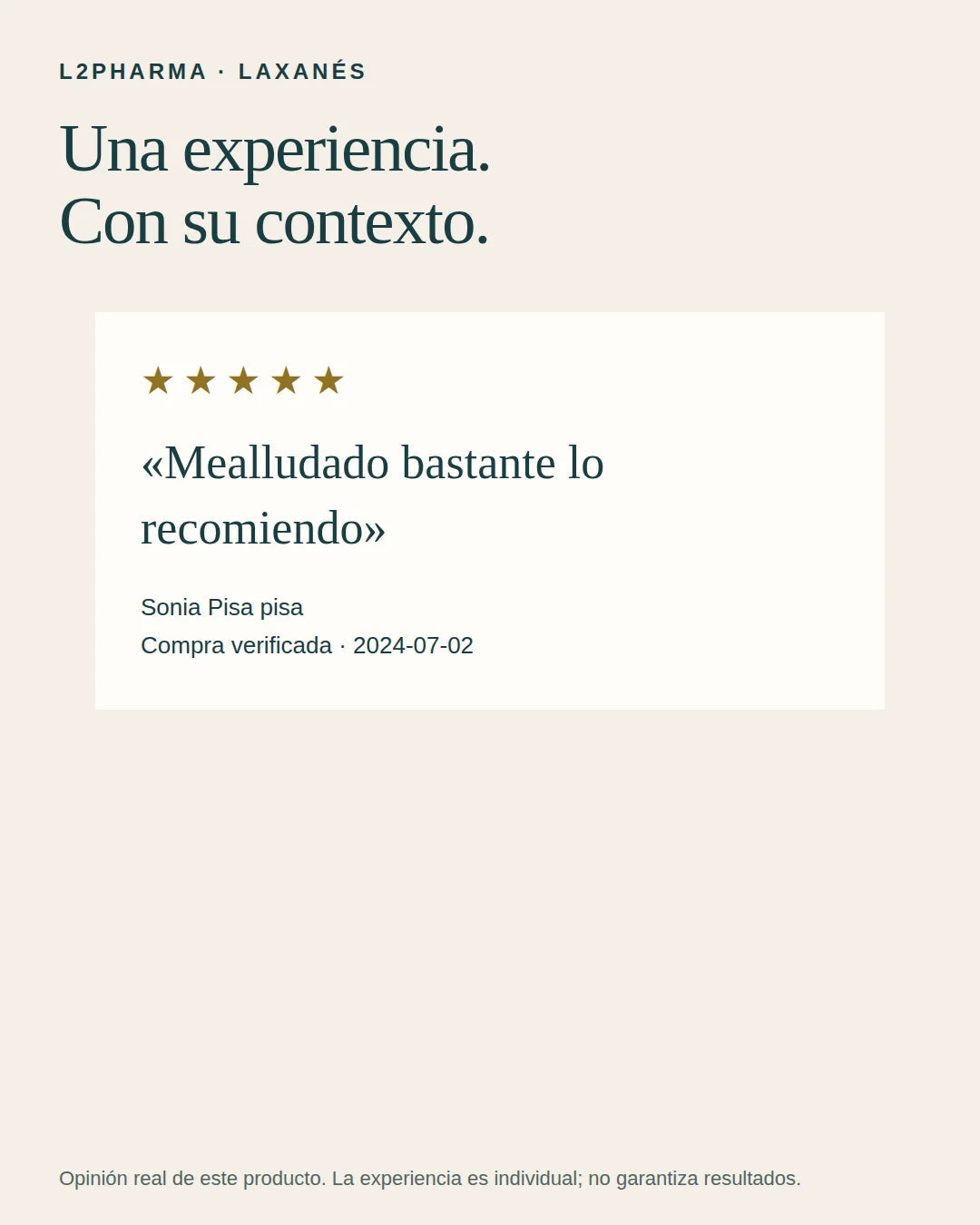 Experiencias reales. 