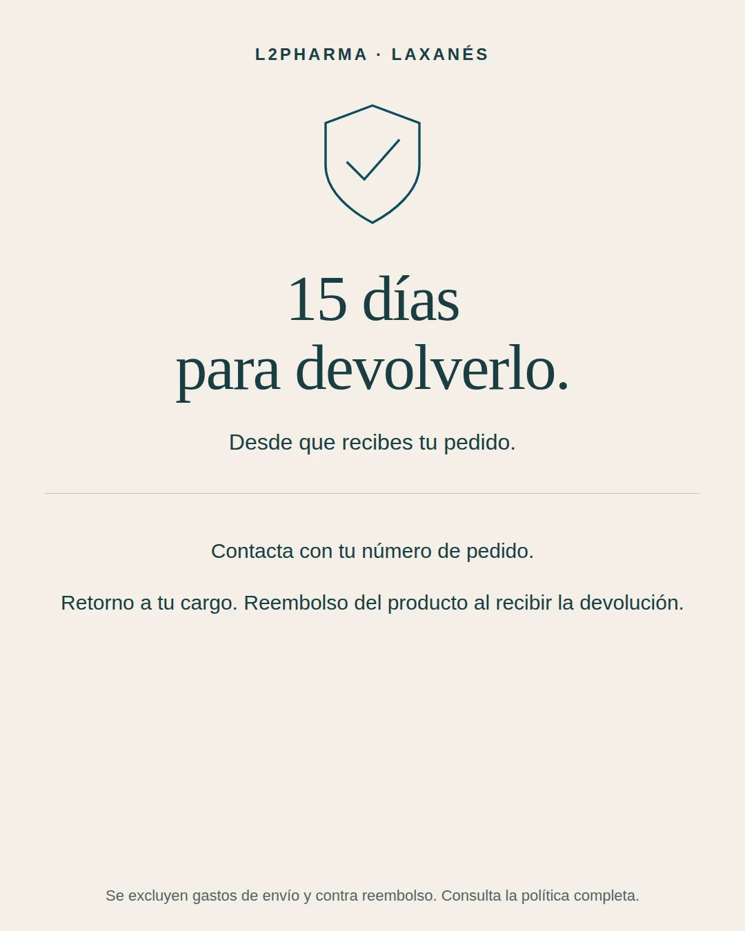 Devoluciones: 15 días. 