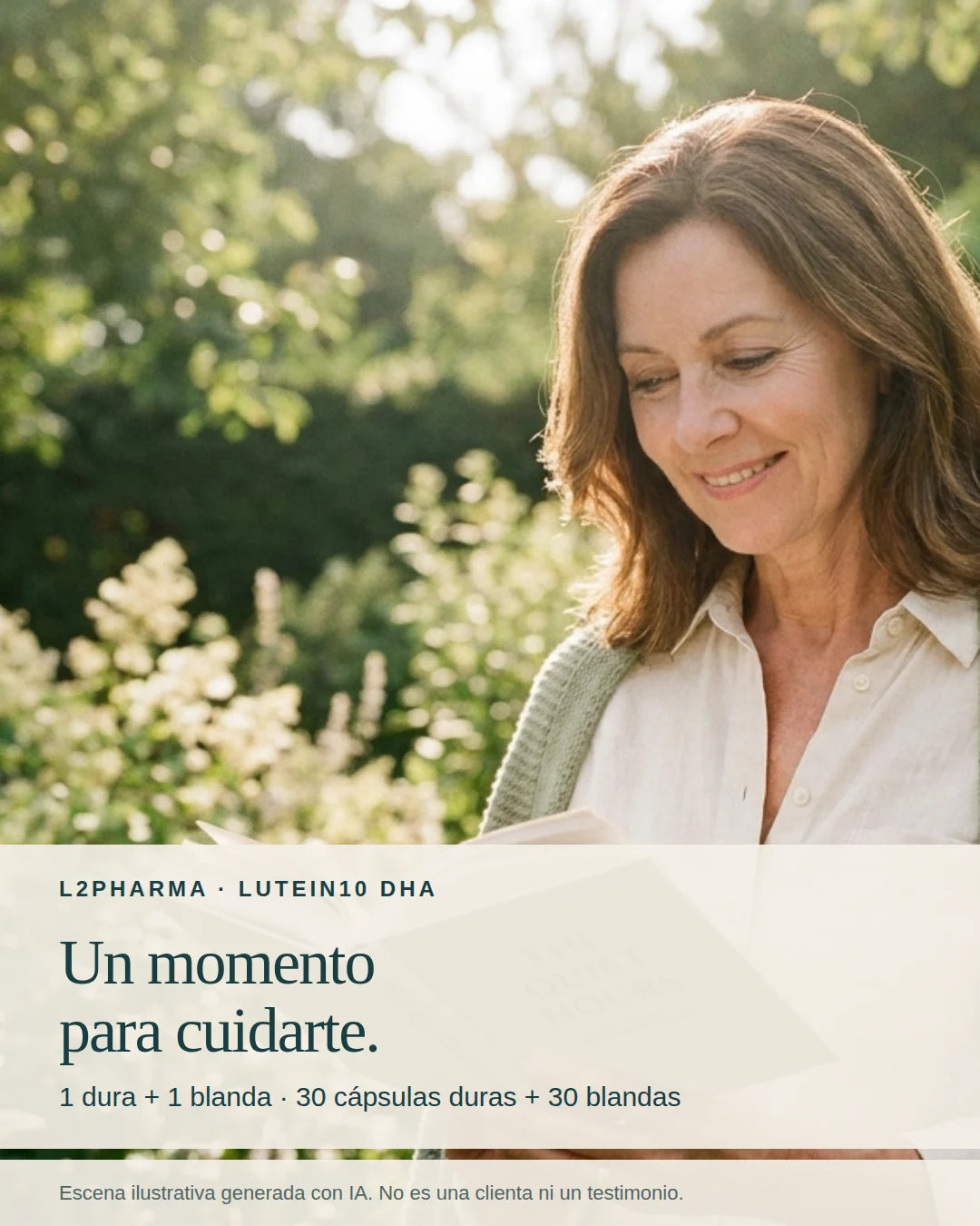 Tu rutina de cuidado. Escena ilustrativa generada con IA, no una clienta ni un testimonio.