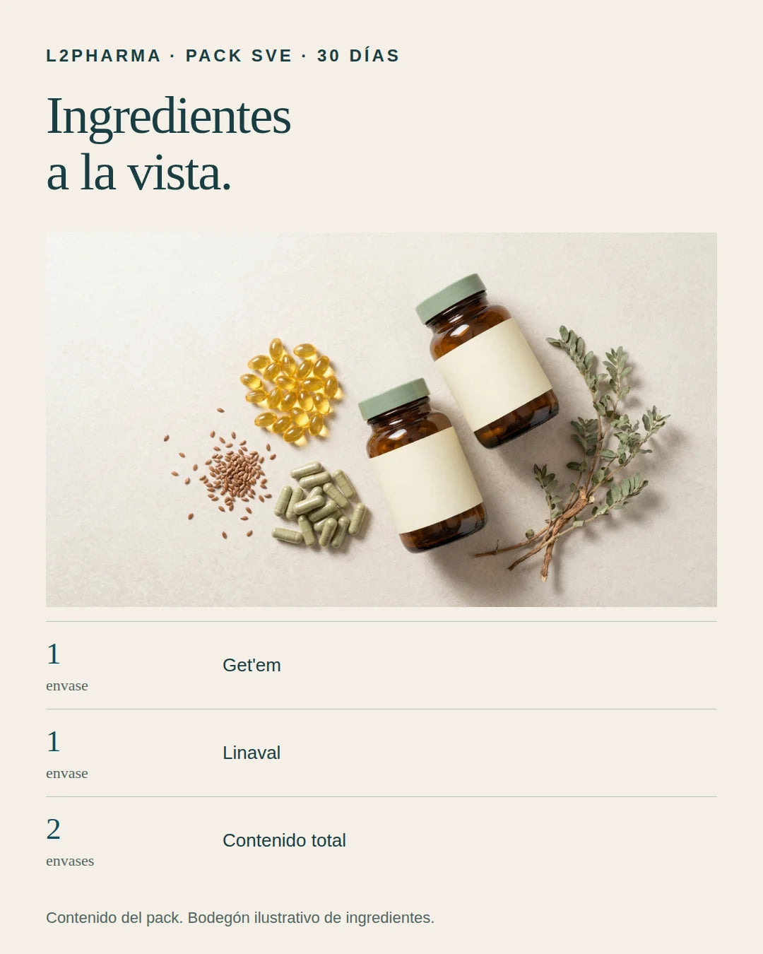 Ingredientes a la vista. 