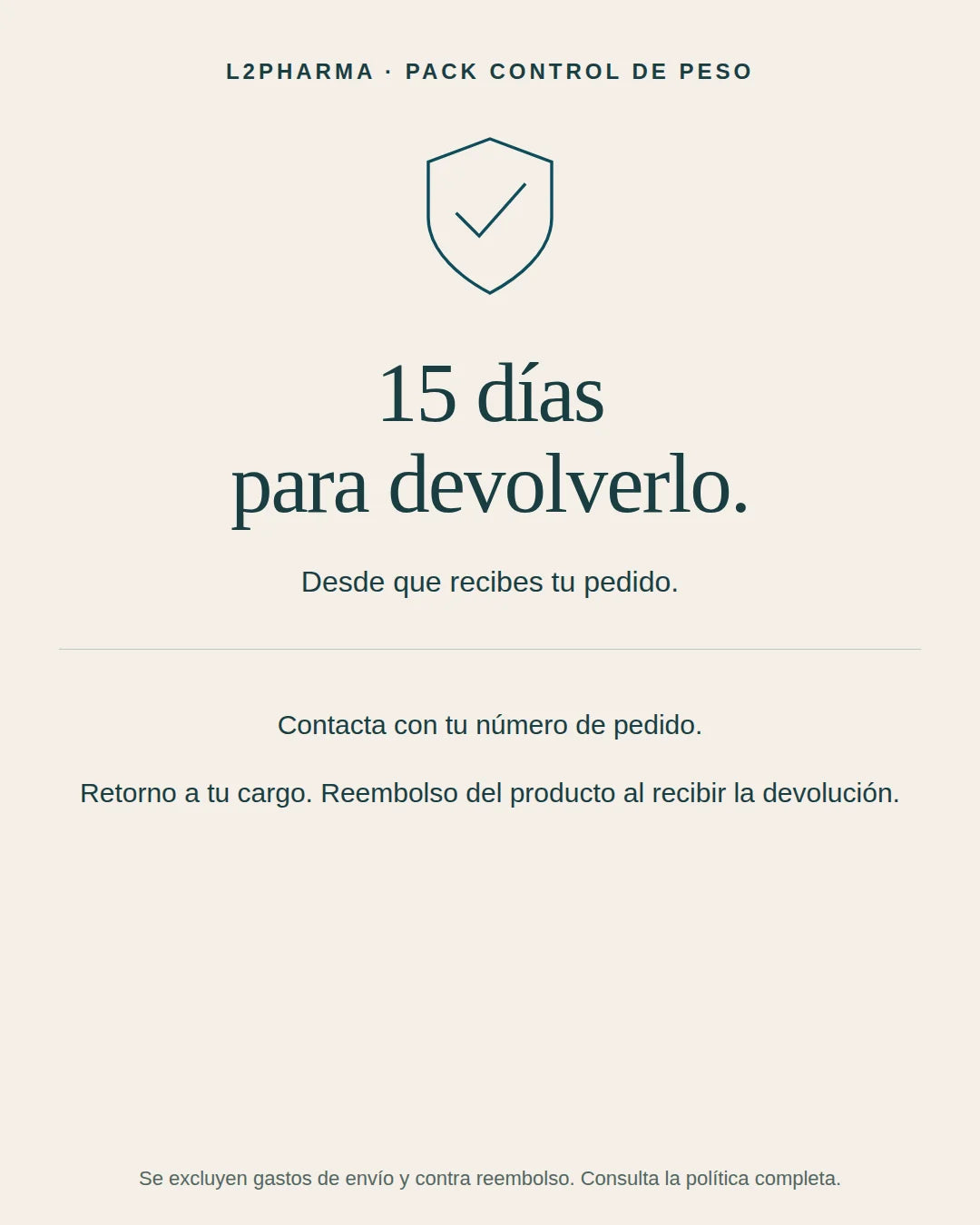 Devoluciones: 15 días. 