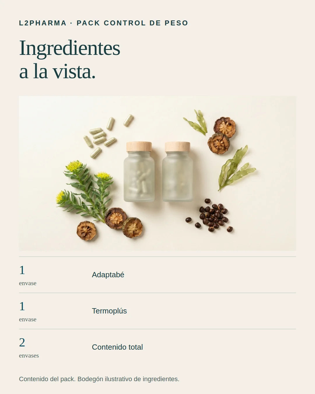 Ingredientes a la vista. 