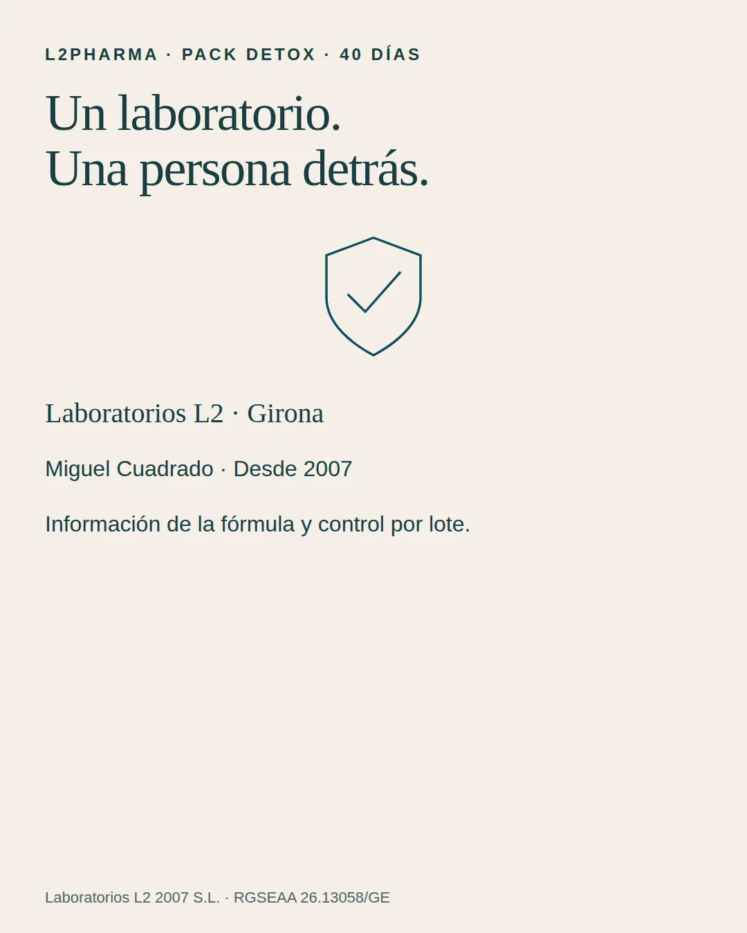 Un laboratorio detrás. 
