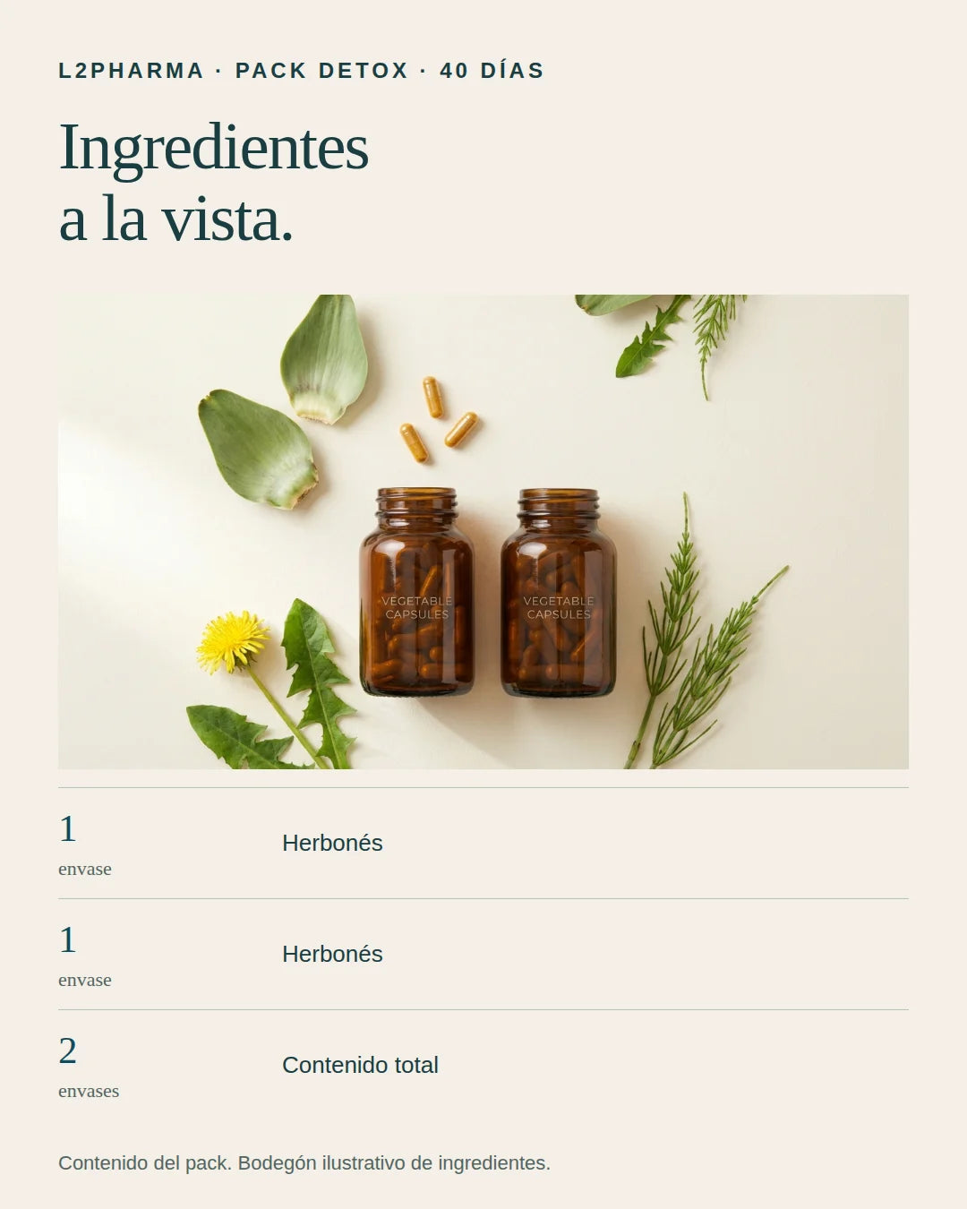 Ingredientes a la vista. 