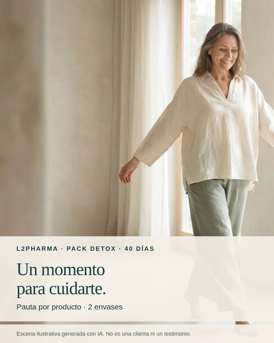 Tu rutina de cuidado. Escena ilustrativa generada con IA, no una clienta ni un testimonio.