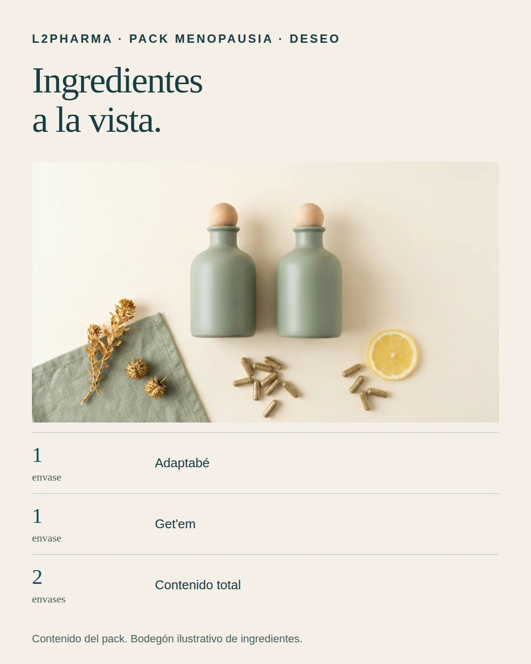 Ingredientes a la vista. 