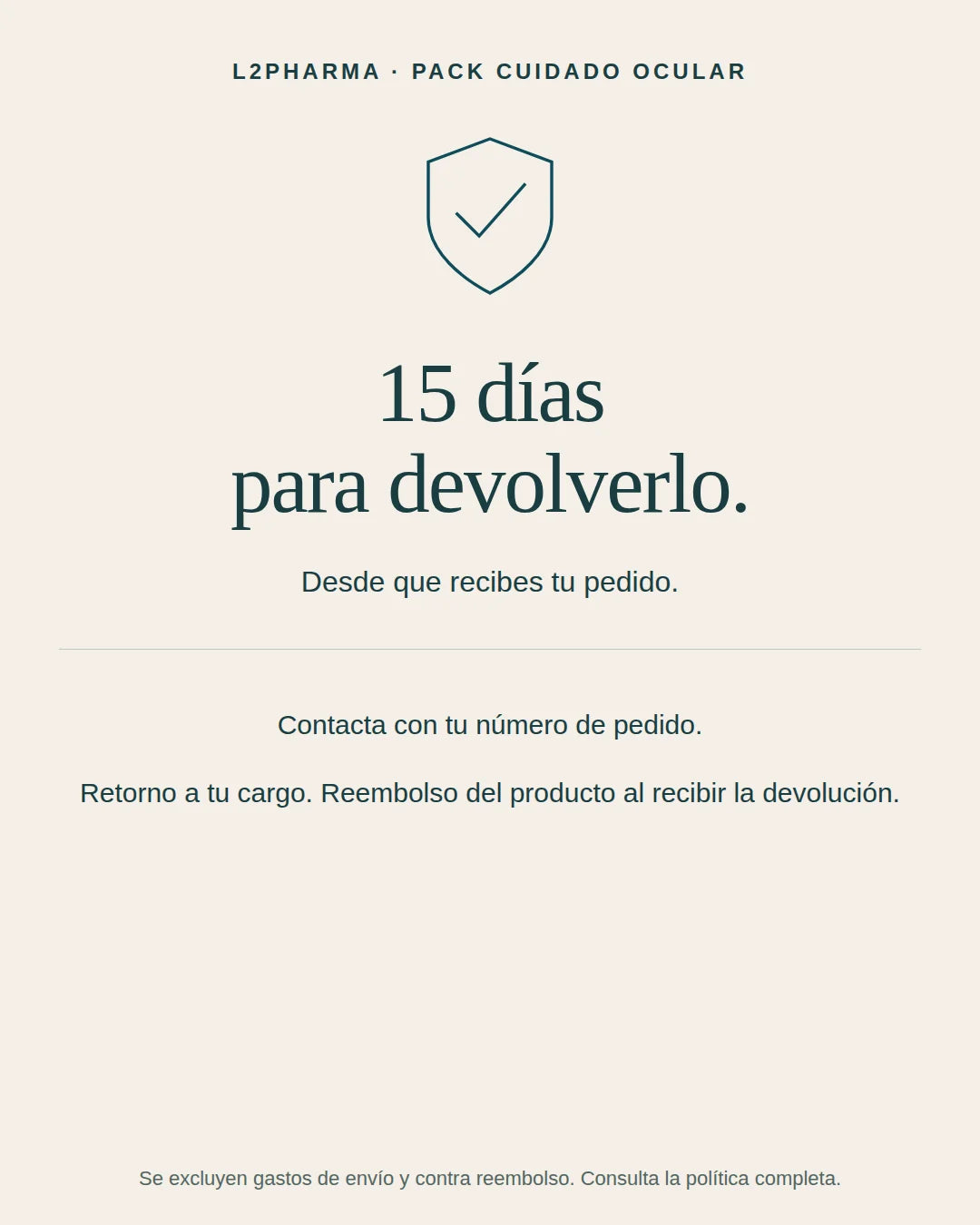 Devoluciones: 15 días. 