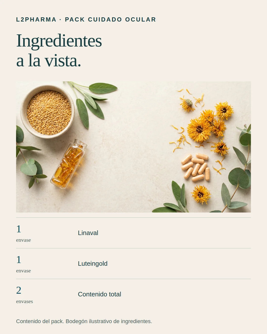 Ingredientes a la vista. 