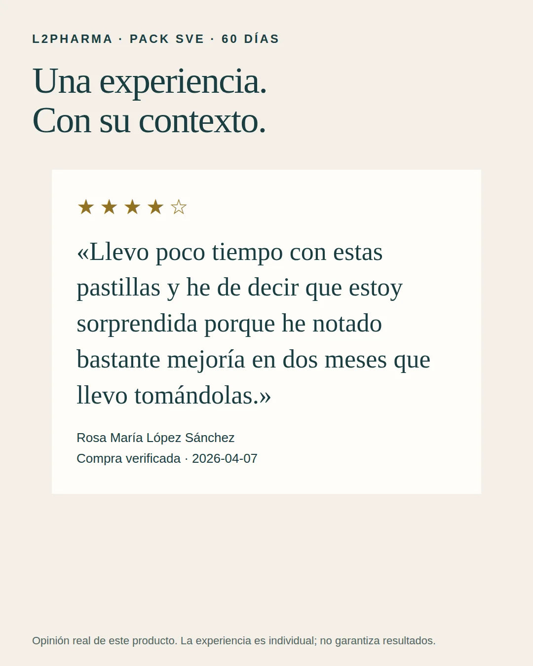 Experiencias reales. 