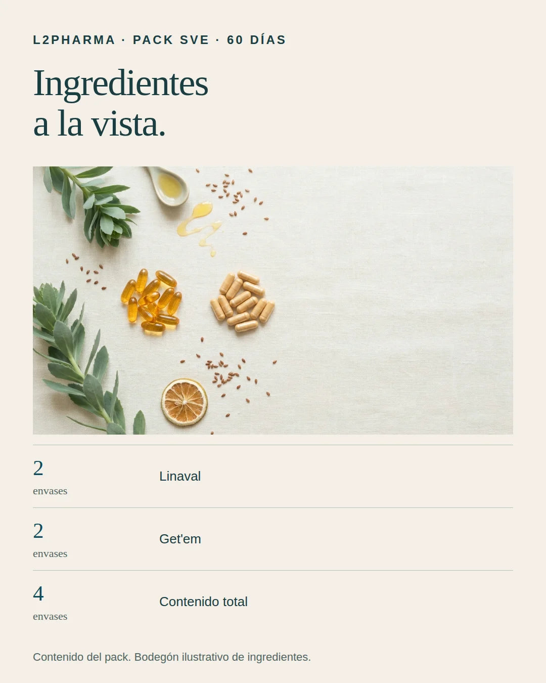 Ingredientes a la vista. 