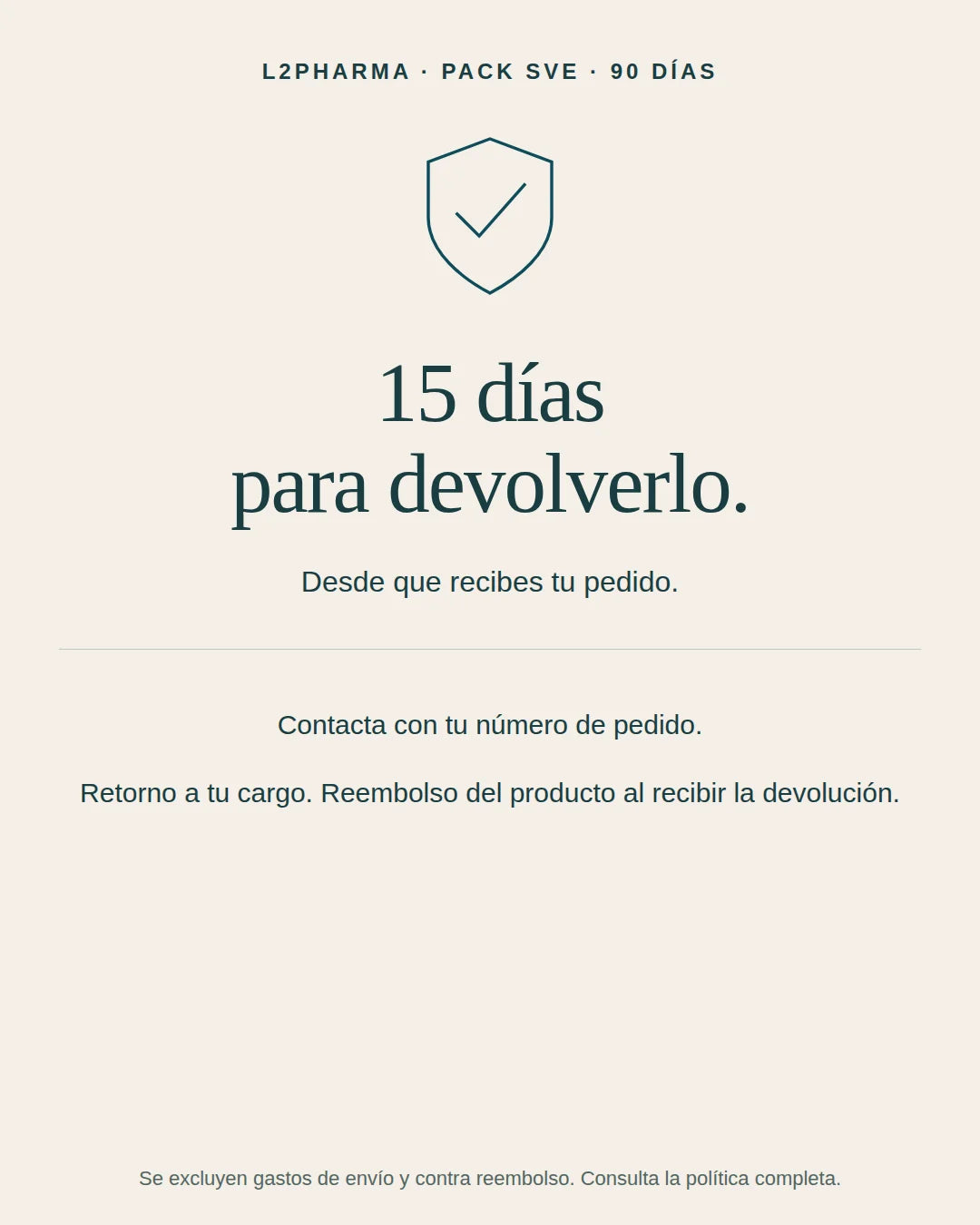 Devoluciones: 15 días. 