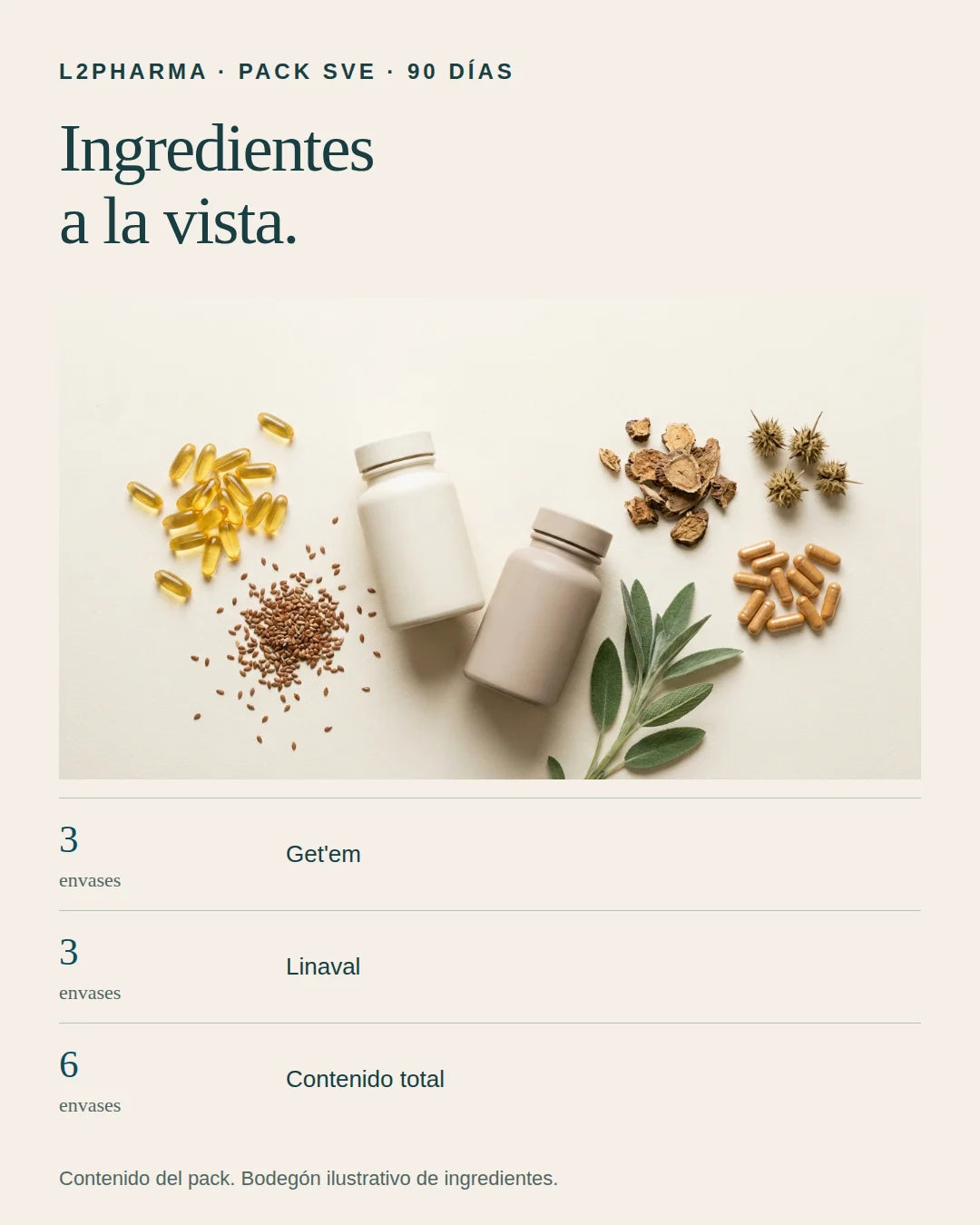 Ingredientes a la vista. 