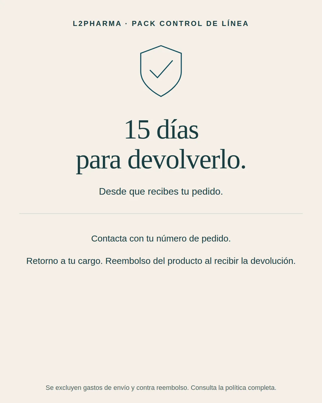 Devoluciones: 15 días. 