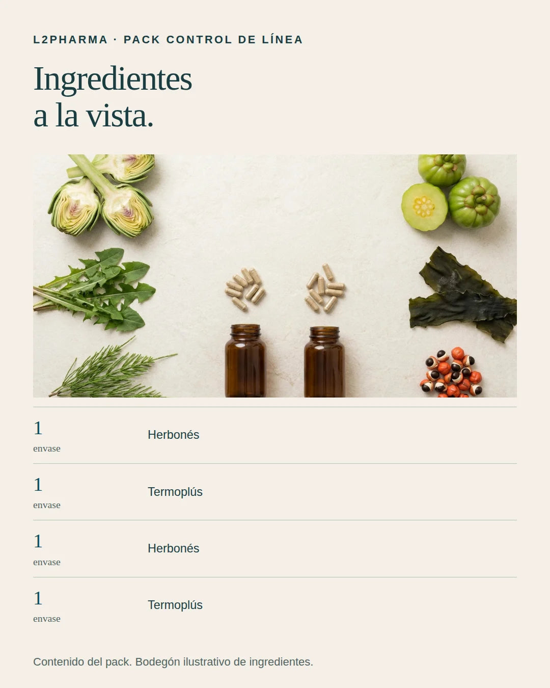 Ingredientes a la vista. 