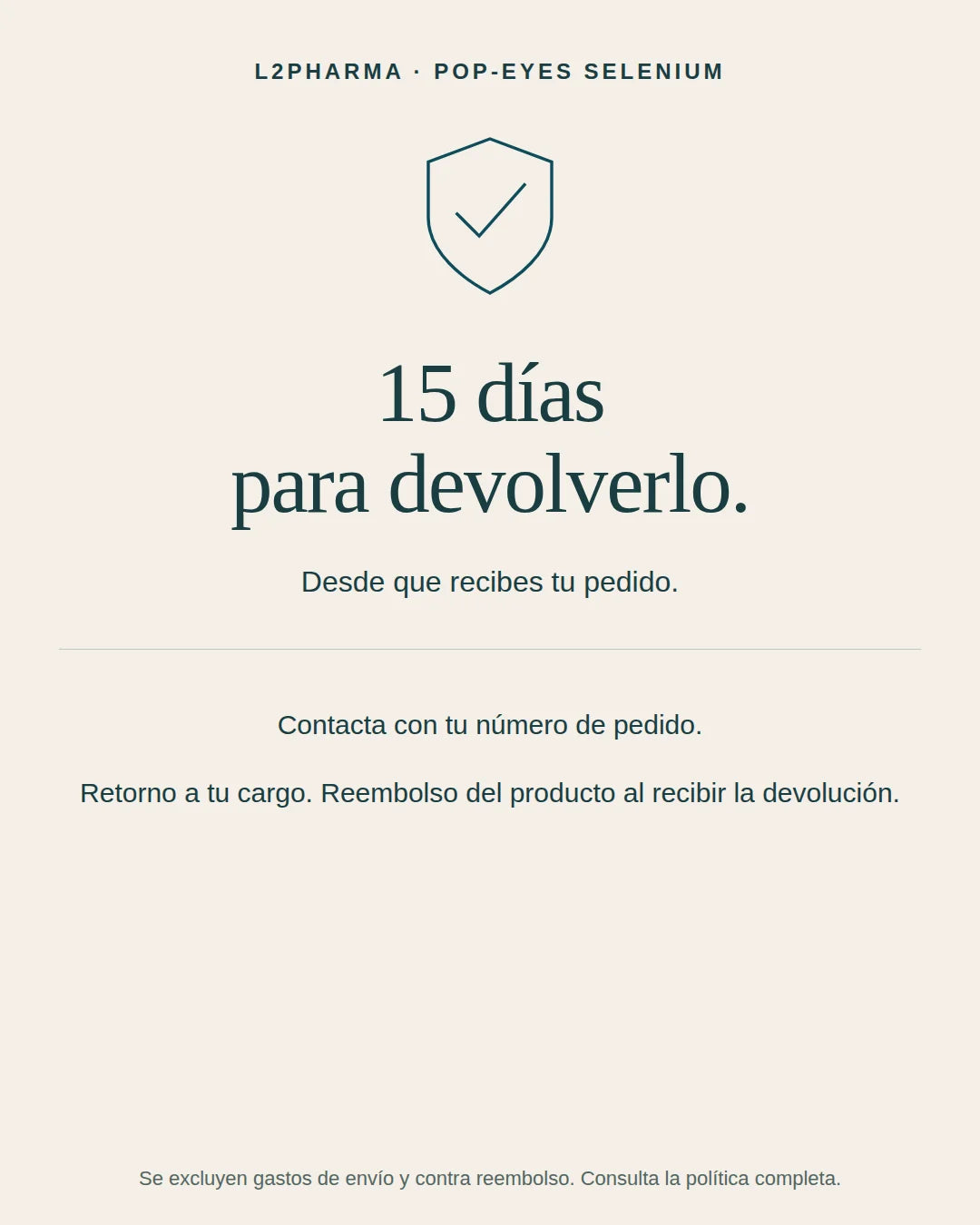 Devoluciones: 15 días. 