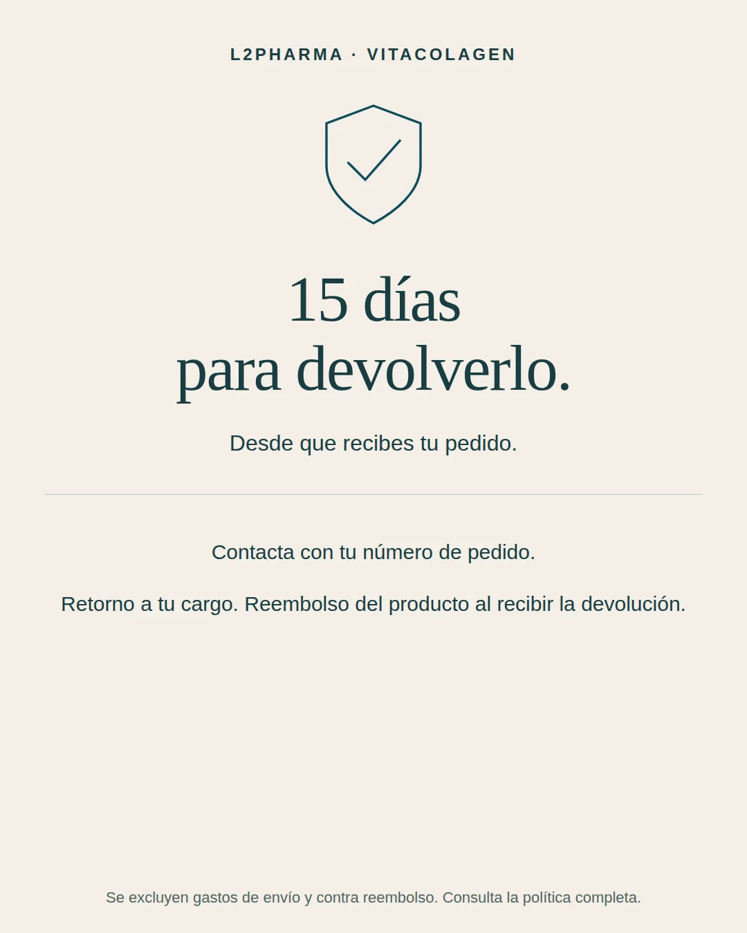 Devoluciones: 15 días. 